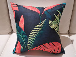 BRAND NEW Outdoor Waterproof Pink & Green Tropical Cushion - 2 Available