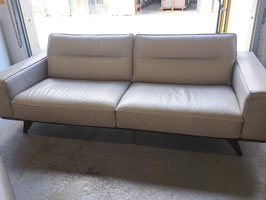"Natuzzi" Oyster Leather 3.5 Seater Lounge