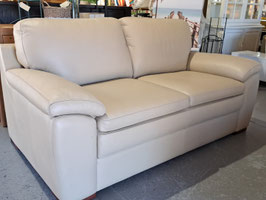 "IMG" Latte Leather 2 Seater Firm Seated Lounge - 2 Available