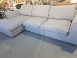 "Freedom" Grey Feather & Foam 4 Seater Chaise Lounge