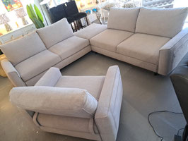 "King Living" Light Grey Modular Lounge Suite