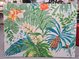 Tropical Stretched Fabric Wall Art