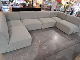 "Globe West" Light Grey Extra Large 6 Piece Modular Lounge