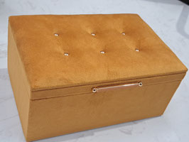 BRAND NEW Mustard Velvet Jewellery Box