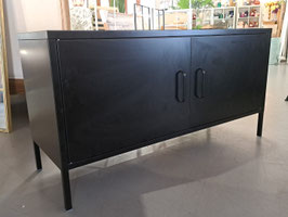 "Mocka" Black Metal Lowline TV Cabinet