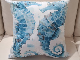 BRAND NEW Blue Seahorse Cushion