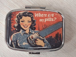BRAND NEW Retro "Where Are My Pills?" Pill Box