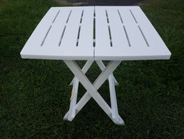 BRAND NEW Italian Resin White Weatherproof Folding Side Table - 3 Available