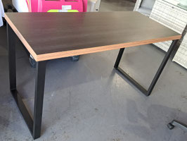 "OfficeWorks" Black Laminate Top Metal Frame Desk - 2 Available