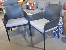 "Nardi" Pair Italian Made Weatherproof Charcoal Armchairs - 2 Pairs Available