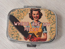 BRAND NEW Retro "Where Are My Pills?" Pill Box