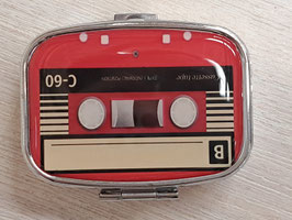 BRAND NEW Retro Red Cassette Pill Box