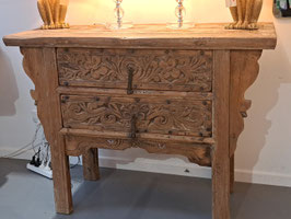 Vintage Carved Elm Chinese Hall Table