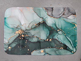 BRAND NEW Plush Teal Green Marbled Bathroom / Door Mat