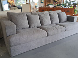 "Davini" Grey Deep Seated Goose Feather 4 Seater Lounge