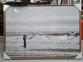 BRAND NEW Framed Black & White Surfer Print