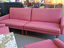 Vintage "Parker" Mid Century Modern Pink 4 Seater Lounge