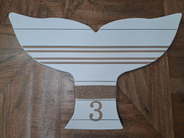 EX DISPLAY White Whale Tail Wall Hanging