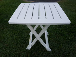 BRAND NEW Italian Resin White Weatherproof Folding Side Table - 5+ Available
