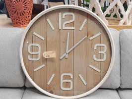 Round White Metal Frame & Glass Frame Wall Clock