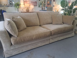 Hardwood Framed Feather & Foam Camel 4 Seater Lounge