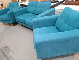 "Harvey Norman" Turquoise 3 Pce Lounge Suite