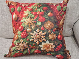 BRAND NEW Red & Green Christmas Tree Cushion - 2 Available