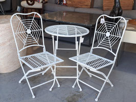 BRAND NEW White Metal 3 Pce Kids Outdoor Patio Setting