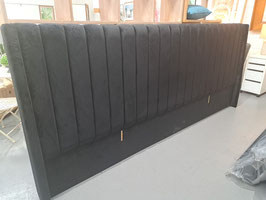 Oversized Black Velvet Queen Bed Frame