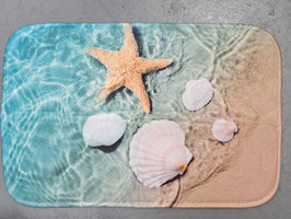 BRAND NEW Plush Beach Starfish Bathroom / Door Mat