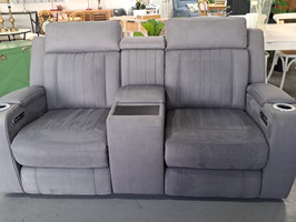"Hercules" Grey Electric Reclining Twin Cinema Lounge