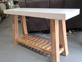 "Nick Scali" White Concrete Top Hall Table