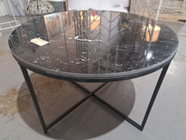 BRAND NEW/EX DISPLAY Round Black Faux Marble Top Coffee Table