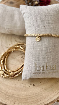Biba Armband mit goldfarbenen quadratischen Scheiben