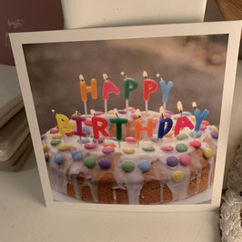 HEY!Cards quadratische Postkarte "Birthday Kuchen "
