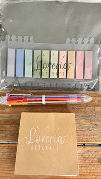 Loveria Transparente Haftnotizen Set im Täschchen