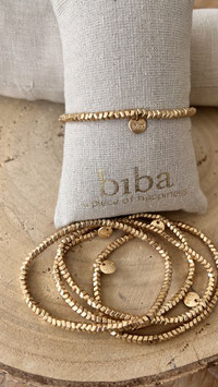 Biba Armband goldfarbene Fünfecke