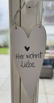 Das Holzschild Herz