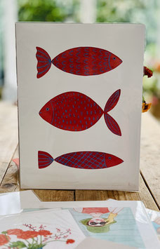ask a duck Kunstdruck " rote Fische "