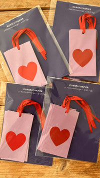 Geschenkanhänger 5-Set Herz