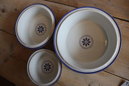 GreenGate Oven ramekin creme withblue rim Set of 3pcs