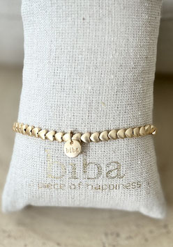 Biba Armband goldfarbene Herzen