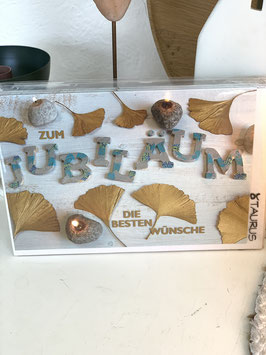 Taurus Kunstkarten Klappkarte " Zum Jubiläum"