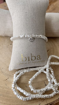 Biba Armband matte silberfarbene Vierecke