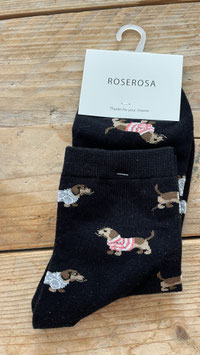 RoseRosa Dackelsocken