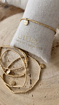 Biba Armband zarte goldfarbene Röhrchen