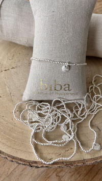 Biba Armband zarte matte silberfarbene Kugeln