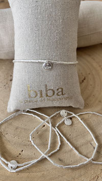 Biba Armband matte silberfarbene Röhrchen