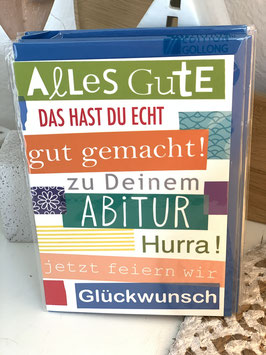 Edition Gollong Klappkarte " Alles Gute/ Abitur "
