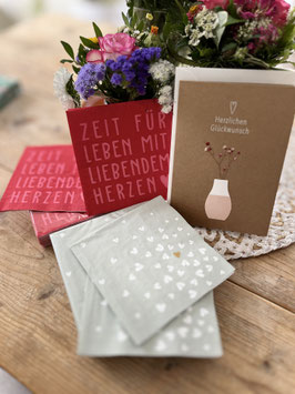 Räder Cocktailserviette " ZEIT FÜR LEBEN MIT LIEBENDEN HERZEN "